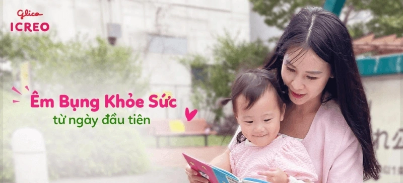 Sữa cho bé Glico ICREO hỗ trợ trẻ êm bụng, khỏe sức