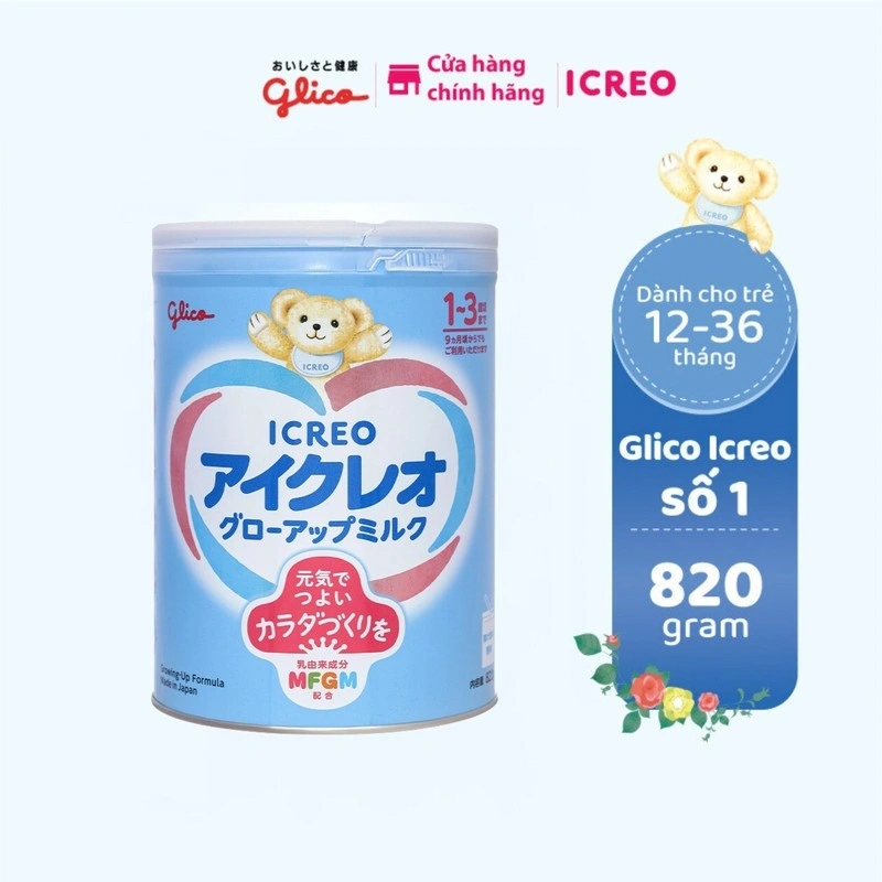 Sữa Glico Grow-up Milk bổ sung chất xơ cho bé