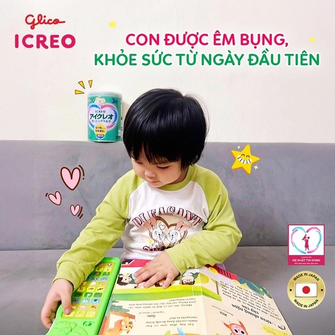 Glico ICREO bổ sung chất xơ FOS cho bé