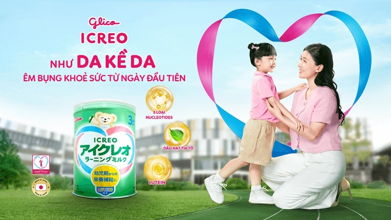 Trẻ chậm nói nên bổ sung Glico ICREO