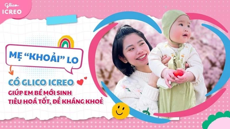 Glico Icreo giúp bé tiêu hóa tốt