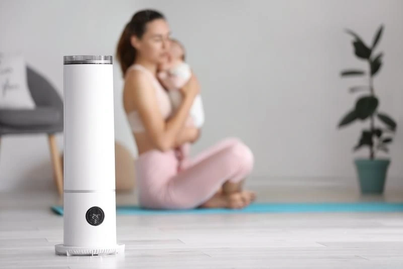 Dùng máy lọc khí để hạn chế nghẹt mũi ở trẻ
