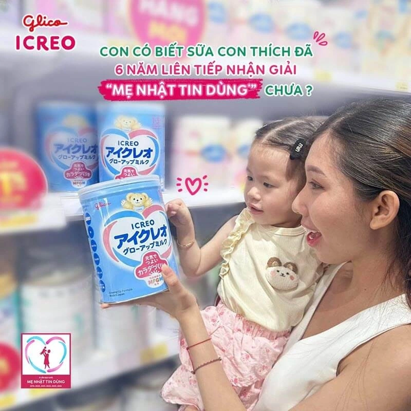 Sữa Glico ICREO Grow-up Milk giúp bé thông minh