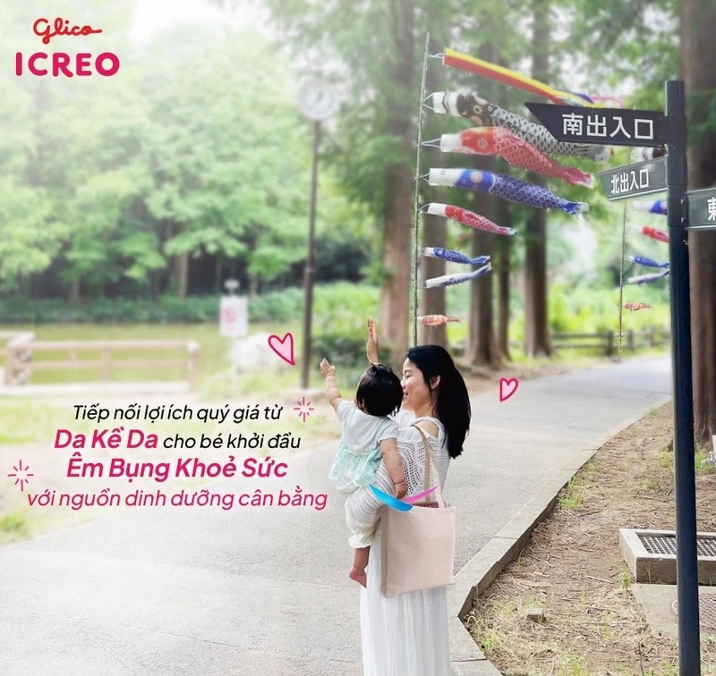 Sữa cho bé Glico ICREO hỗ trợ trẻ tiêu hóa êm và đề kháng tốt