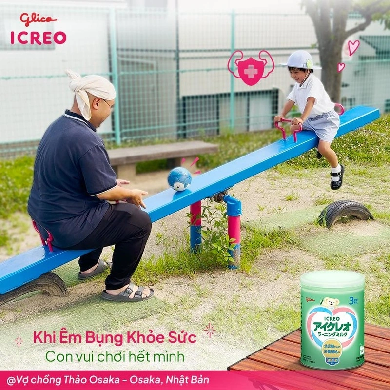 Bổ sung Glico ICREO vào tháp dinh dưỡng trẻ
