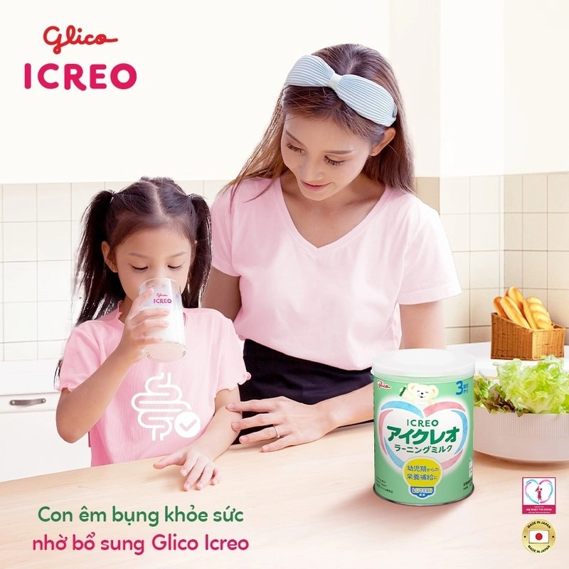 Glico ICREO hạn chế bé bị bón ra máu
